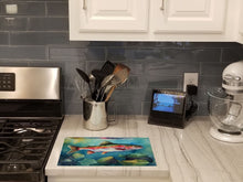 Load image into Gallery viewer, Rainbow Trout Glass Cutting Boards – Durable, Decorative Kitchen Art Large