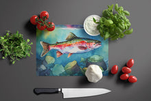 Load image into Gallery viewer, Rainbow Trout Glass Cutting Boards – Durable, Decorative Kitchen Art Large