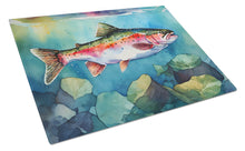Load image into Gallery viewer, Rainbow Trout Glass Cutting Boards – Durable, Decorative Kitchen Art Large