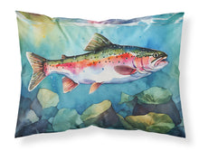 Load image into Gallery viewer, Rainbow Trout Standard Pillowcase – Artistic Decorative Front, White Back