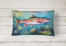 Load image into Gallery viewer, Rainbow Trout Throw Pillow