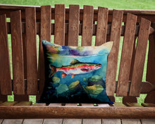 Load image into Gallery viewer, Rainbow Trout Throw Pillow - 14x14 Decorative Pillow – Art for Your Home &amp; Patio