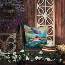 Load image into Gallery viewer, Rainbow Trout Throw Pillow - 14x14 Decorative Pillow – Art for Your Home &amp; Patio