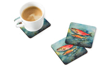 Load image into Gallery viewer, Salmon Coasters - Set of 4 Lightweight Foam, Absorbent Drink Coasters