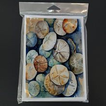 Load image into Gallery viewer, Sand Dollars Greeting Cards - Blank Note Cards – 8-Pack of Artist-Designed Cards with Envelopes