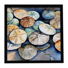 Load image into Gallery viewer, Sand Dollars Framed Metal Print