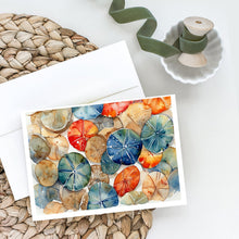 Load image into Gallery viewer, Sand Dollars Greeting Cards - Blank Note Cards – 8-Pack of Artist-Designed Cards with Envelopes