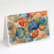 Load image into Gallery viewer, Sand Dollars Greeting Cards - Blank Note Cards – 8-Pack of Artist-Designed Cards with Envelopes