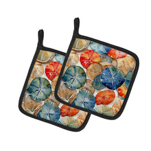 Load image into Gallery viewer, Sand Dollars Pot Holders - Set of 2 Decorative Kitchen Helpers | Made in the USA