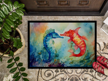 Load image into Gallery viewer, Seahorses Doormat - Large 24x36 – Indoor/Outdoor Floor Mat with Artistic Flair