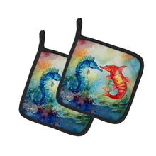 Load image into Gallery viewer, Seahorses Pot Holders - Set of 2 Decorative Kitchen Helpers | Made in the USA