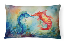 Load image into Gallery viewer, Seahorses Throw Pillow