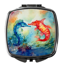 Load image into Gallery viewer, Seahorses Compact Mirror – Stylish Purse Mirror with Artistic Covers