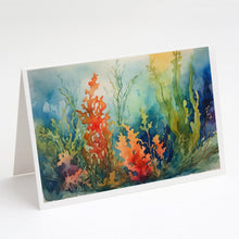 Load image into Gallery viewer, Seaweed Greeting Cards - Blank Note Cards – 8-Pack of Artist-Designed Cards with Envelopes