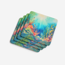 Load image into Gallery viewer, Seaweed Coasters - Set of 4 Lightweight Foam, Absorbent Drink Coasters