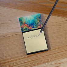Load image into Gallery viewer, Seaweed Sticky Note Holder- Refiilable Desk Accessory Note Pad