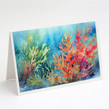 Load image into Gallery viewer, Seaweed Greeting Cards - Blank Note Cards – 8-Pack of Artist-Designed Cards with Envelopes