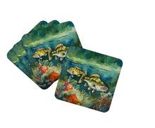 Load image into Gallery viewer, Smallmouth Bass Coasters - Set of 4 Lightweight Foam, Absorbent Drink Coasters