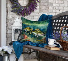 Load image into Gallery viewer, Smallmouth Bass Throw Pillow