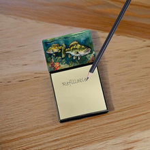 Load image into Gallery viewer, Smallmouth Bass Sticky Note Holder- Refiilable Desk Accessory Note Pad