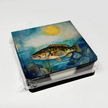 Load image into Gallery viewer, Smallmouth Bass PU Leather Note Paper Holder