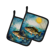 Load image into Gallery viewer, Smallmouth Bass Pot Holders - Set of 2 Decorative Kitchen Helpers | Made in the USA