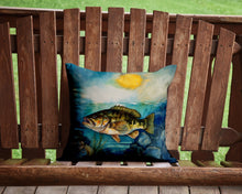 Load image into Gallery viewer, Smallmouth Bass Throw Pillow - 14x14 Decorative Pillow – Art for Your Home &amp; Patio