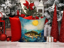 Load image into Gallery viewer, Smallmouth Bass Throw Pillow - 14x14 Decorative Pillow – Art for Your Home &amp; Patio