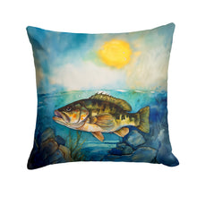 Load image into Gallery viewer, Smallmouth Bass Throw Pillow - 14x14 Decorative Pillow – Art for Your Home &amp; Patio