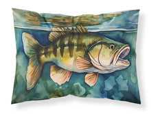 Load image into Gallery viewer, Smallmouth Bass Standard Pillowcase – Artistic Decorative Front, White Back