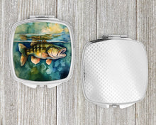 Load image into Gallery viewer, Smallmouth Bass Compact Mirror – Stylish Purse Mirror with Artistic Covers