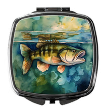 Load image into Gallery viewer, Smallmouth Bass Compact Mirror – Stylish Purse Mirror with Artistic Covers