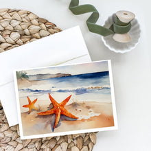 Load image into Gallery viewer, Starfish Greeting Cards - Blank Note Cards – 8-Pack of Artist-Designed Cards with Envelopes