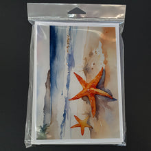 Load image into Gallery viewer, Starfish Greeting Cards - Blank Note Cards – 8-Pack of Artist-Designed Cards with Envelopes