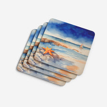 Load image into Gallery viewer, Starfish Coasters - Set of 4 Lightweight Foam, Absorbent Drink Coasters