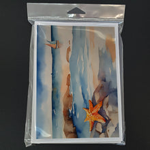 Load image into Gallery viewer, Starfish Greeting Cards - Blank Note Cards – 8-Pack of Artist-Designed Cards with Envelopes