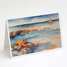 Load image into Gallery viewer, Starfish Greeting Cards - Blank Note Cards – 8-Pack of Artist-Designed Cards with Envelopes