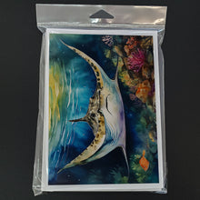 Load image into Gallery viewer, Sting Ray Greeting Cards - Blank Note Cards – 8-Pack of Artist-Designed Cards with Envelopes