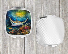 Load image into Gallery viewer, Sting Ray Compact Mirror – Stylish Purse Mirror with Artistic Covers