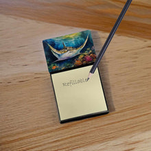 Load image into Gallery viewer, Sting Ray Sticky Note Holder- Refiilable Desk Accessory Note Pad