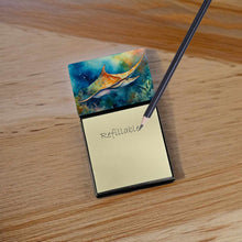 Load image into Gallery viewer, Sting Ray Sticky Note Holder- Refiilable Desk Accessory Note Pad