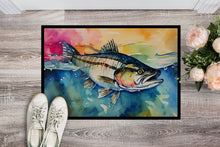 Load image into Gallery viewer, Striped Bass Doormat - Large 24x36 – Indoor/Outdoor Floor Mat with Artistic Flair