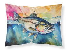Load image into Gallery viewer, Striped Bass Standard Pillowcase – Artistic Decorative Front, White Back