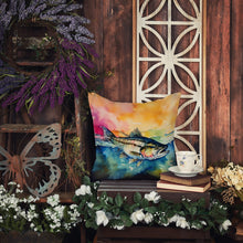 Load image into Gallery viewer, Striped Bass Throw Pillow - 14x14 Decorative Pillow – Art for Your Home &amp; Patio