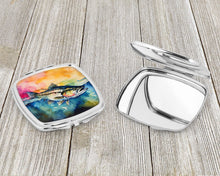 Load image into Gallery viewer, Striped Bass Compact Mirror – Stylish Purse Mirror with Artistic Covers