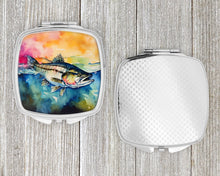 Load image into Gallery viewer, Striped Bass Compact Mirror – Stylish Purse Mirror with Artistic Covers