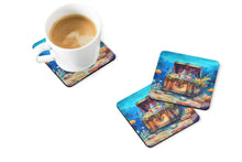 Load image into Gallery viewer, Treasure Chest Coasters - Set of 4 Lightweight Foam, Absorbent Drink Coasters