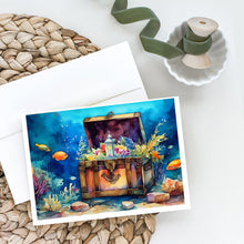 Load image into Gallery viewer, Treasure Chest Greeting Cards - Blank Note Cards – 8-Pack of Artist-Designed Cards with Envelopes