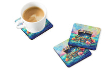 Load image into Gallery viewer, Treasure Chest Coasters - Set of 4 Lightweight Foam, Absorbent Drink Coasters