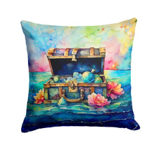 Load image into Gallery viewer, Treasure Chest Throw Pillow - 14x14 Decorative Pillow – Art for Your Home &amp; Patio